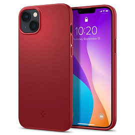 Чехол для iPhone 14 пластиковый Spigen Thin Fit красный