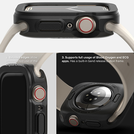 Чехол для Apple Watch 7 45 мм гелевый Ringke Air черный