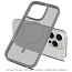 Чехол для iPhone 16 гибридный Matt Case MagSafe прозрачно-серый