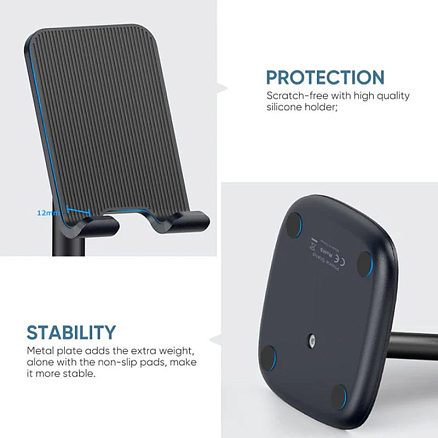 Подставка-держатель для телефона или планшета от 4 до 7,9 дюйма Ugreen LP177-60324 темно-синяя