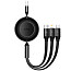 Кабель USB - MicroUSB, Lightning, Type-C для зарядки 1,1 м 3.5А плоский Baseus Bright Mirror черный