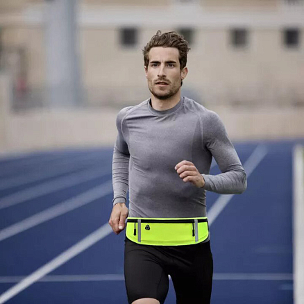 Сумка на пояс спортивная Hurtel Ultimate II кислотно-желтая