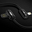 Кабель USB - Lightning для зарядки iPhone с аудиовходом Lightning 1 м 2.4А XO NB38 черный