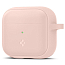 Чехол для наушников AirPods 3 силиконовый с карабином Spigen Silicone Fit розовый