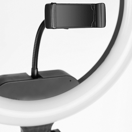 Кольцевая лампа диаметром 32 см с пультом ДУ AL-33 черная