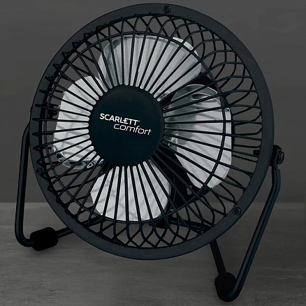 Вентилятор портативный настольный USB Scarlett SC-DF111S95 черный