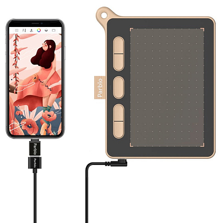 Графический планшет Parblo Ninos S (розовый)