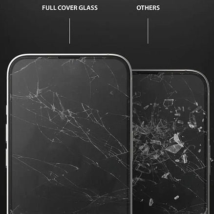 Защитное стекло для iPhone 13 Pro Max на экран противоударное Ringke ID FC черное