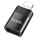 Переходник Lightning - USB Type-C (папа - мама) Hoco UA17 черный