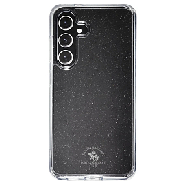 Чехол для Samsung Galaxy S24 силиконовый с блестками Santa Barbara Polo & Racquet Club Aimee прозрачный