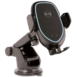 Держатель автомобильный на приборную панель, стекло или в решетку обдува с беспроводной зарядкой (быстрая) и сервоприводом Forever ACH-100