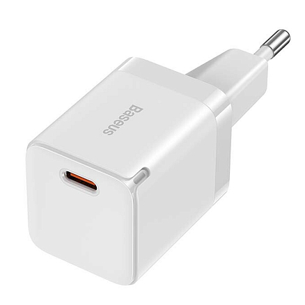 Зарядное устройство сетевое Type-C 3А 30W Baseus GaN3 (быстрая зарядка QC, PD) белое
