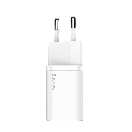 Зарядное устройство сетевое Type-C 25W с кабелем Baseus Super Si TZCCSUP-L02 (быстрая зарядка PD) белое