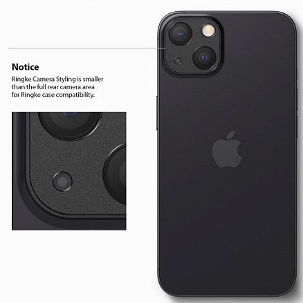 Защитная крышка на камеру iPhone 13, 13 mini Ringke Camera Styling черная