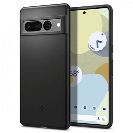 Чехол для Google Pixel 7 Pro пластиковый тонкий Spigen Thin Fit черный