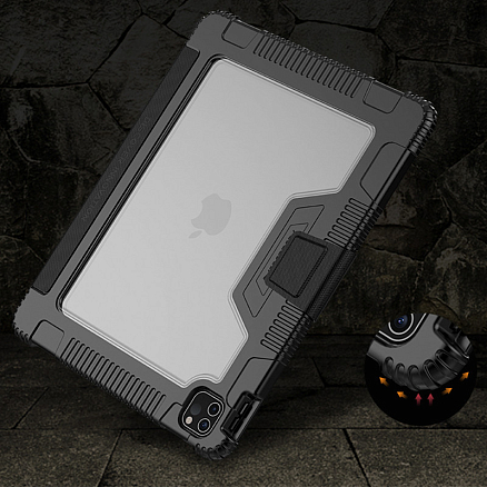 Чехол для iPad Pro 12.9 2018, 2020 гибридный Nillkin Bumper черный