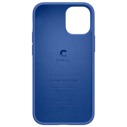 Чехол для iPhone 12 Mini силиконовый Spigen Cyrill Silicone синий