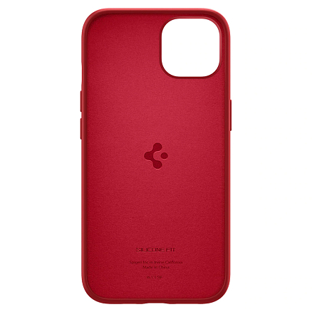 Чехол для iPhone 13 mini силиконовый Spigen Silicone Fit красный