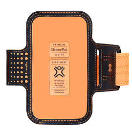 Чехол универсальный для телефона до 4.7 дюйма спортивный наручный XtremeMac Sportwrap черно-оранжевый