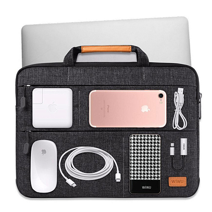 Сумка для ноутбука до 13 дюймов с подставкой WiWU Smart Stand черная