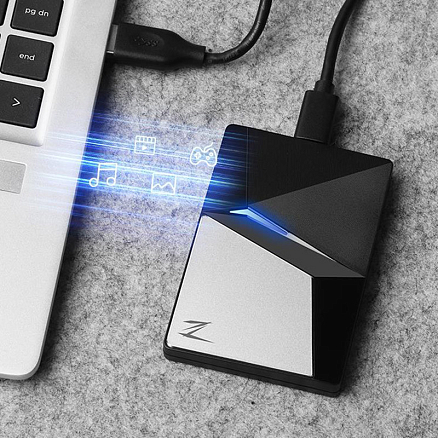 Внешний SSD накопитель Netac Z7S 480GB Type-C USB 3.2 Gen2 черный