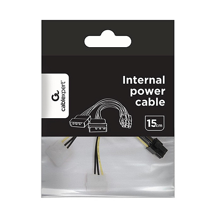 Кабель 2 х Molex 3 pin - PCIe 6 pin для подключения видеокарт длина 15 см Gembird CC-PSU-6