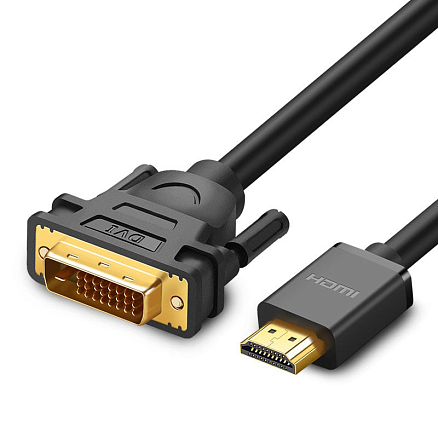 Кабель Ugreen HD106 11150 HDMI - DVI (1.5 м, черный)