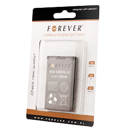 Аккумулятор Nokia BL-5J для Nokia 5800, 5230, N900, X6 1350mAh Forever (Польша)