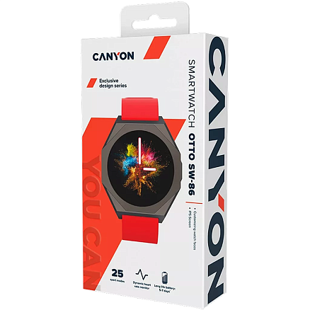 Умные часы Canyon Otto SW-86 красные