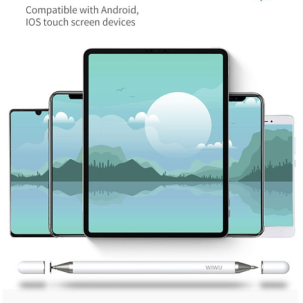 Стилус пассивный универсальный с ручкой WiWU Pencil One белый