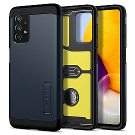 Чехол для Samsung Galaxy A72 гибридный для экстремальной защиты Spigen SGP Tough Armor темно-серый