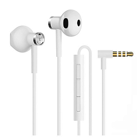 Наушники Xiaomi Dual Driver вкладыши c микрофоном и пультом белые
