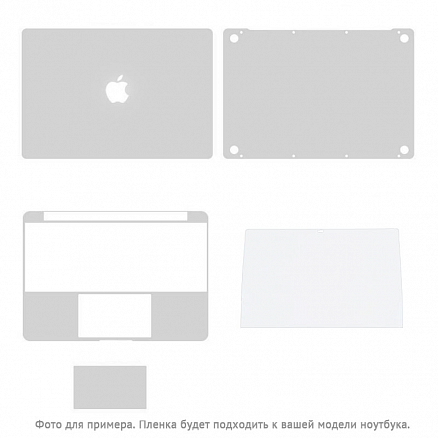 Набор защитных пленок 5-в-1 для Apple MacBook Pro 13 Touch Bar A1706, A1989, A2159, A2251, A2289 Mocoll Black Diamond серый металлик