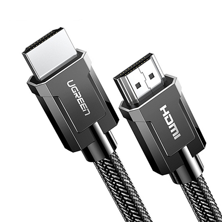 Кабель HDMI - HDMI (папа - папа) длина 2 м версия 2.0 4K 60Hz плетеный Ugreen HD136 черный