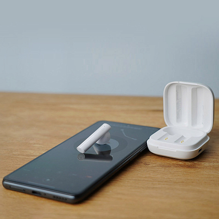 Наушники TWS беспроводные Haylou GT6 вкладыши с микрофоном белые