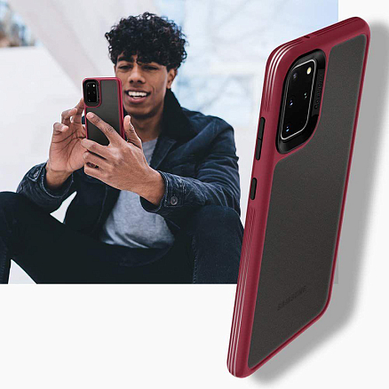 Чехол для Samsung Galaxy S20 гибридный Spigen Сyrill Color Brick бордовый