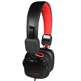 Наушники Dowell HD-505 Pro накладные с микрофоном черно-красные