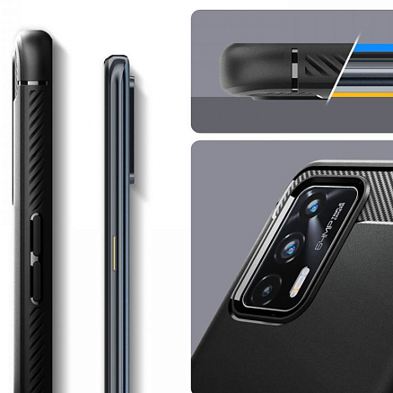 Чехол для Realme GT 5G гелевый Spigen Rugged Armor черный
