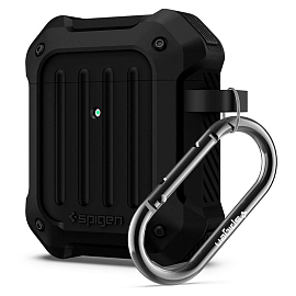 Чехол для наушников AirPods, AirPods 2 гелевый Spigen SGP Tough Armor черный