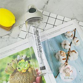 Бутылка для воды спортивная с фильтром и шкалой Fitness 800 мл светло серая