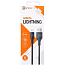 Кабель USB - Lightning для зарядки iPhone 1 м 2.4A Digitalpart LC-307 черный