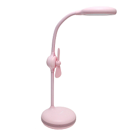 Лампа светодиодная настольная беспроводная с вентилятором Remax RT-E601 розовая