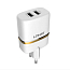 Зарядное устройство сетевое с двумя USB входами 2.4А и MicroUSB кабелем Ldnio DL-AC52 белое