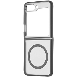 Чехол для Samsung Galaxy Z Flip 7 гибридный uBear Cloud Mag Case прозрачно-черный