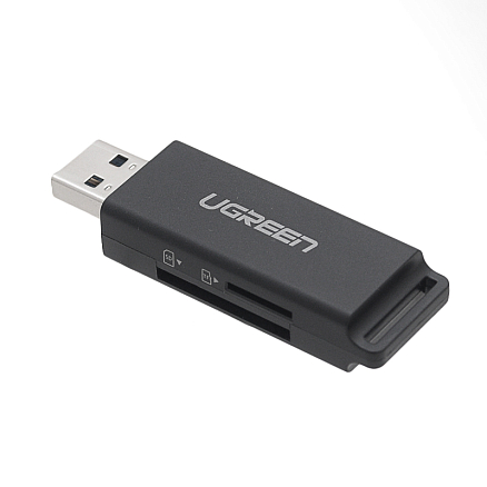 Картридер USB 3.0 для SD и MicroSD Ugreen CM104 черный