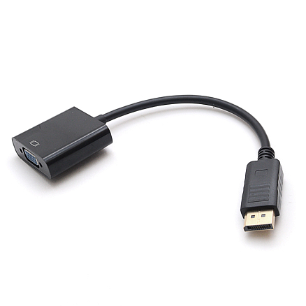 Переходник (преобразователь) DisplayPort - VGA (папа - мама) 15 см Cablexpert черный