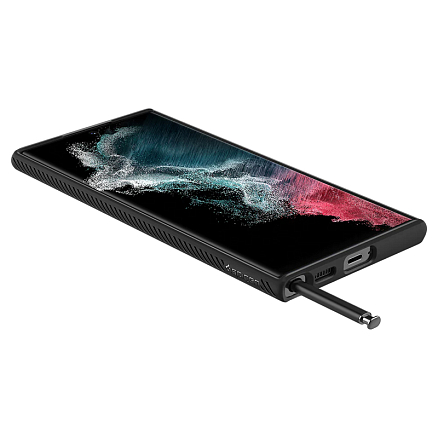 Чехол для Samsung Galaxy S22 Ultra гелевый Spigen Liquid Air матовый черный