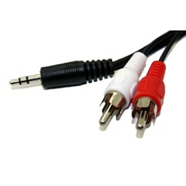 Кабель 3,5 мм - 2RCA (стандартный аудио - тюльпаны) 5 метров Ce-Link