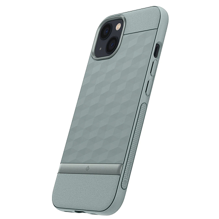 Чехол для iPhone 13 гибридный Spigen Caseology Parallax серо-зеленый