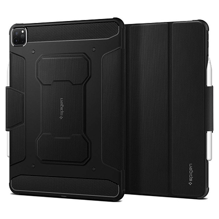 Чехол для iPad Pro 12.9 2021 гелевый Spigen Rugged Armor Pro черный